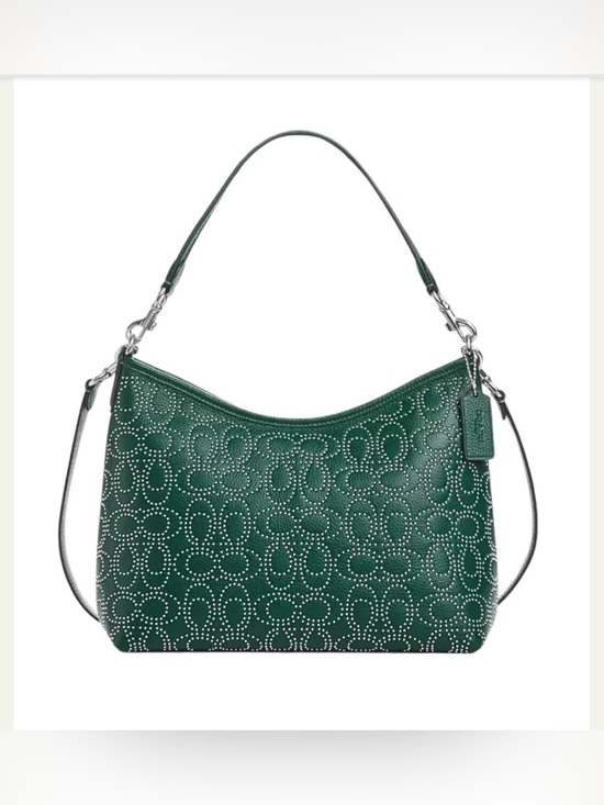 Coach Handbags - Coach Laurel Shoulder Bag. Emerald Green w/Signature Rivets NWT